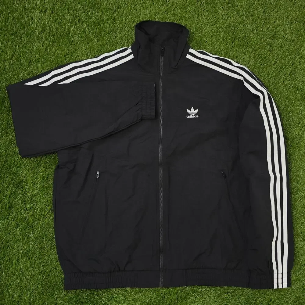 adidas Adicolor Woven Firebird Men's Size Medium Track Top Jacket IT2491 Black